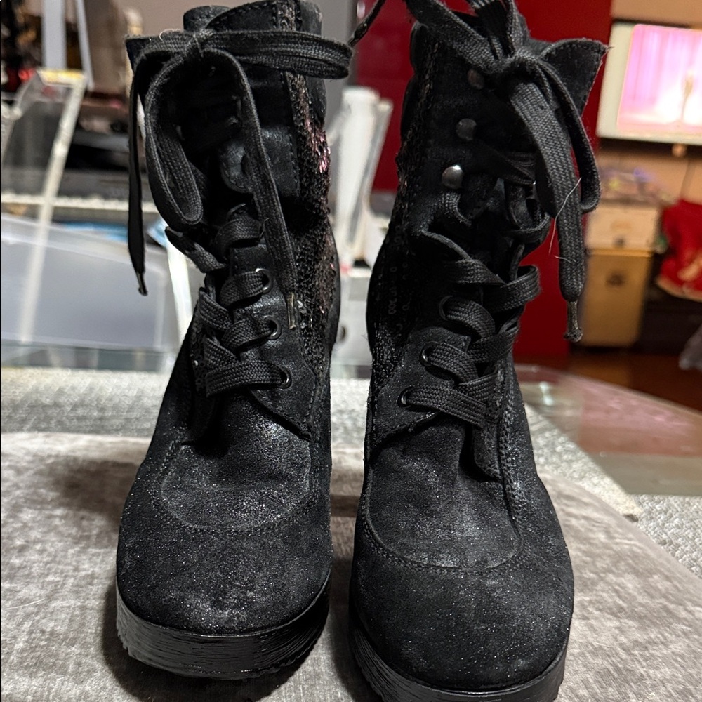 Stylish Black and seguence Boots